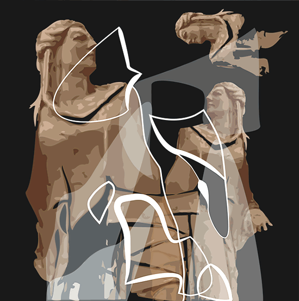 Religieuze klassieke beelden in de moderne tijd.