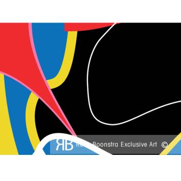 Thumbnail Detail uit een abstract decoratief schilderij met heldere kleuren. Gedrukt op hoogwaardig acrylaat.