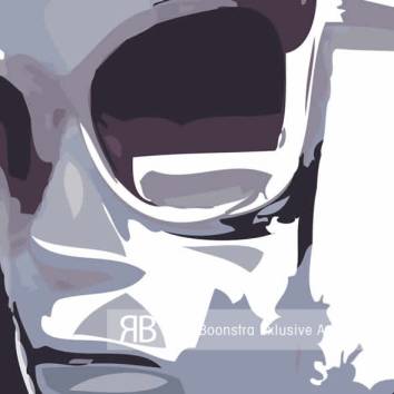 Thumbnail Detail van een schilderij op plexglas.
Abstract schilderij van twee zussen in paars/grijstinten met vloeiende lijnen en moderne compositie, in popart stijl.