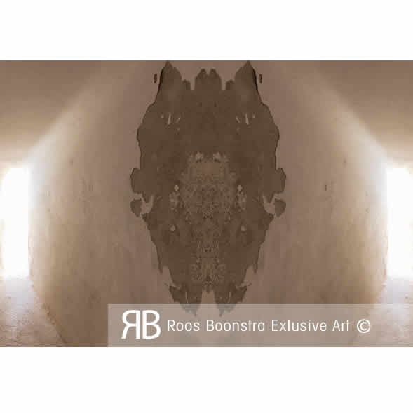 Spiegeling die een gevoel van oneindigheid en mysterie oproept, abstract erotisch 