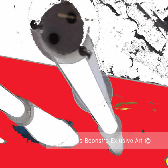 close-up van buislampen en kleurvlakken, kunstwerk met briljante kleuren en reflecties, diamantglas effect