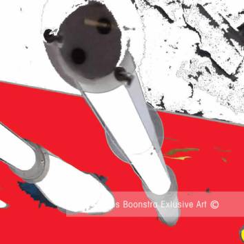 Thumbnail close-up van buislampen en kleurvlakken, kunstwerk met briljante kleuren en reflecties, diamantglas effect