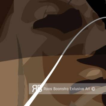 Thumbnail Abstract fine-art schilderij van kerkelijke bogen en architectuur, warme aardetinten en grafische lijnen